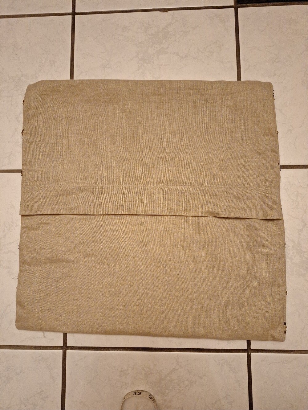 Pottery Barn Beaded Trellis Decorative Pillow Cover in Beige/Tan and Bronze - Picture 6 of 9